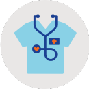 illustration of veterinarian scrubs